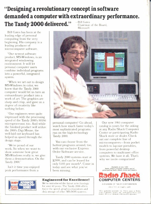 1985 ad forr Windows 1.0